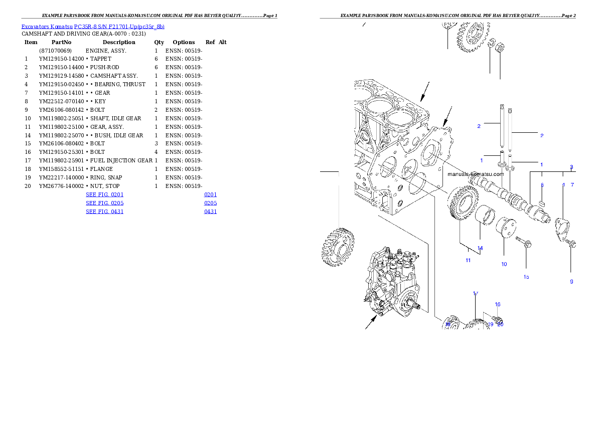 Protected: PC35R-8 S/N F21701-Up Partsbook