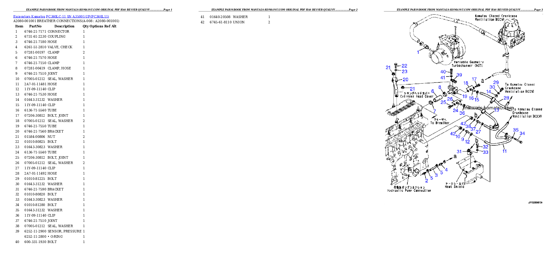 Protected: PC360LC-11 SN A35001-UP Partsbook