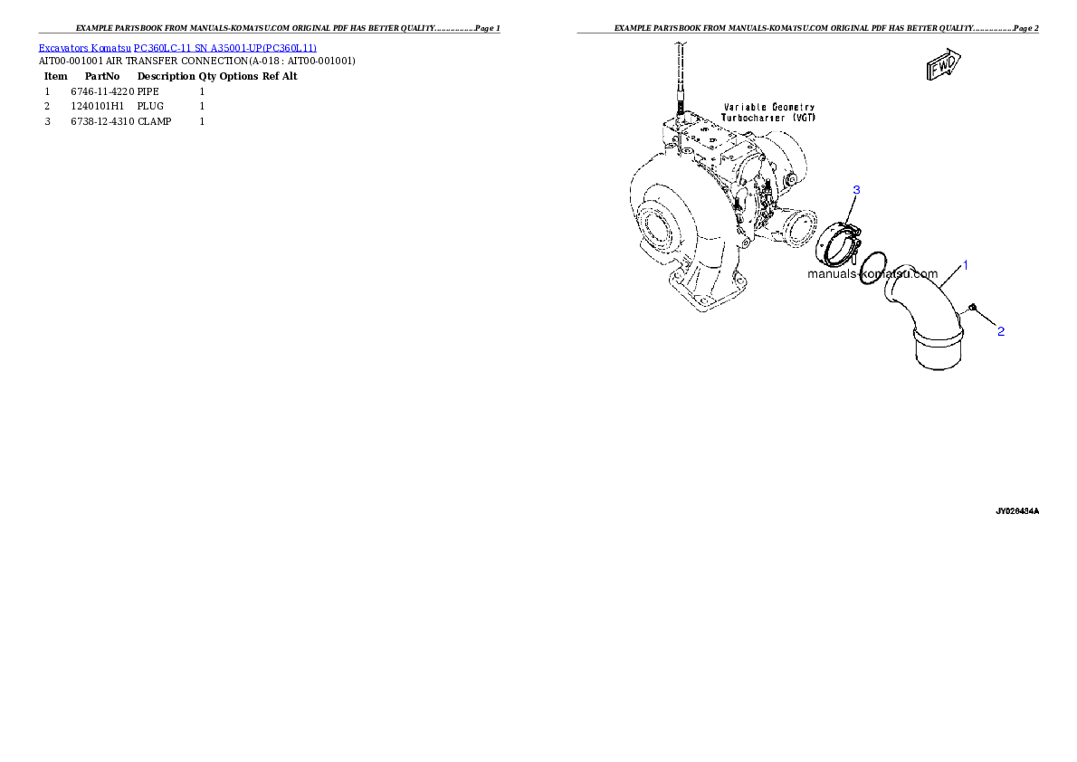 Protected: PC360LC-11 SN A35001-UP Partsbook
