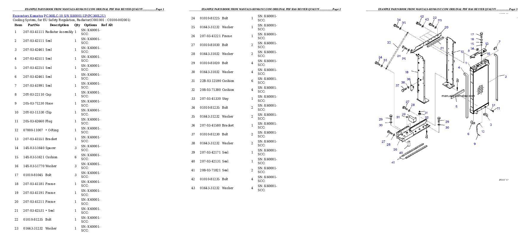 Protected: PC360LC-10 S/N K60001-UP Partsbook