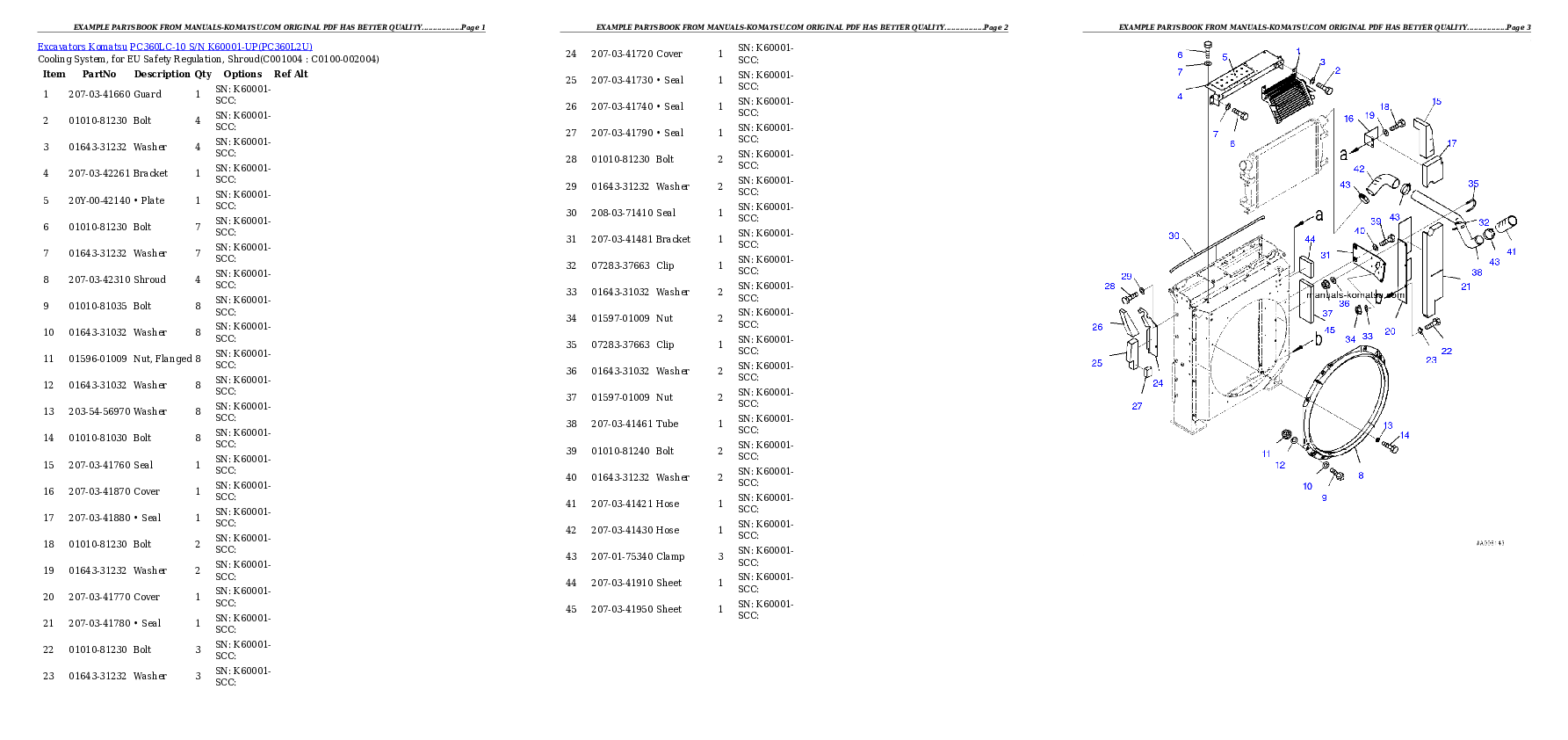 Protected: PC360LC-10 S/N K60001-UP Partsbook