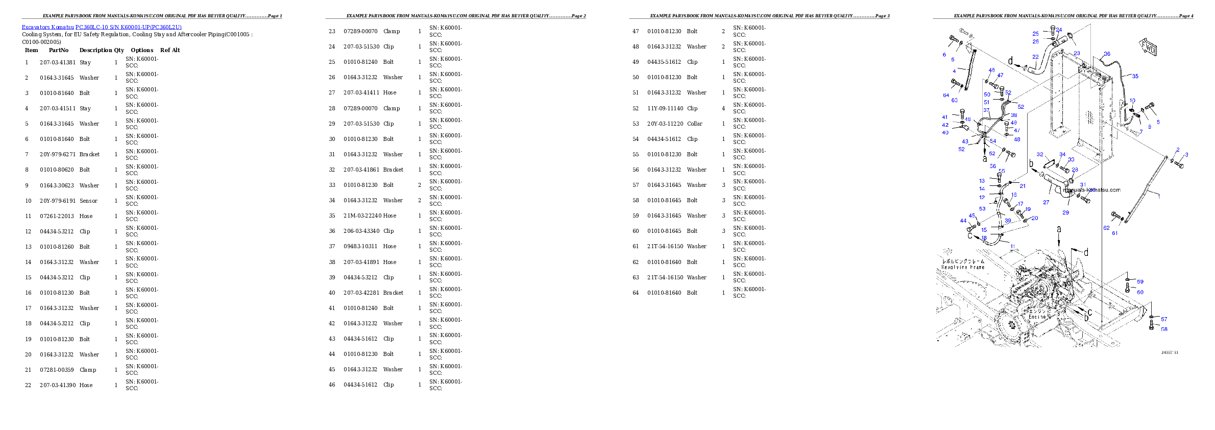 Protected: PC360LC-10 S/N K60001-UP Partsbook