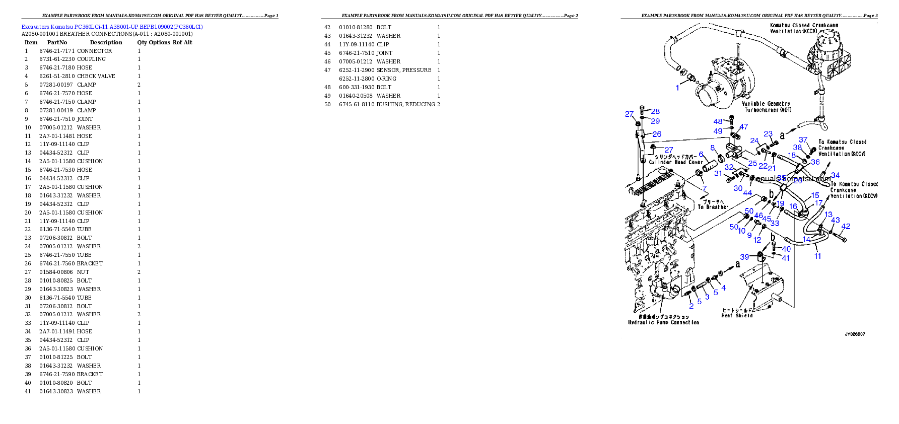 Protected: PC360LCi-11 A38001-UP BEPB109002 Partsbook