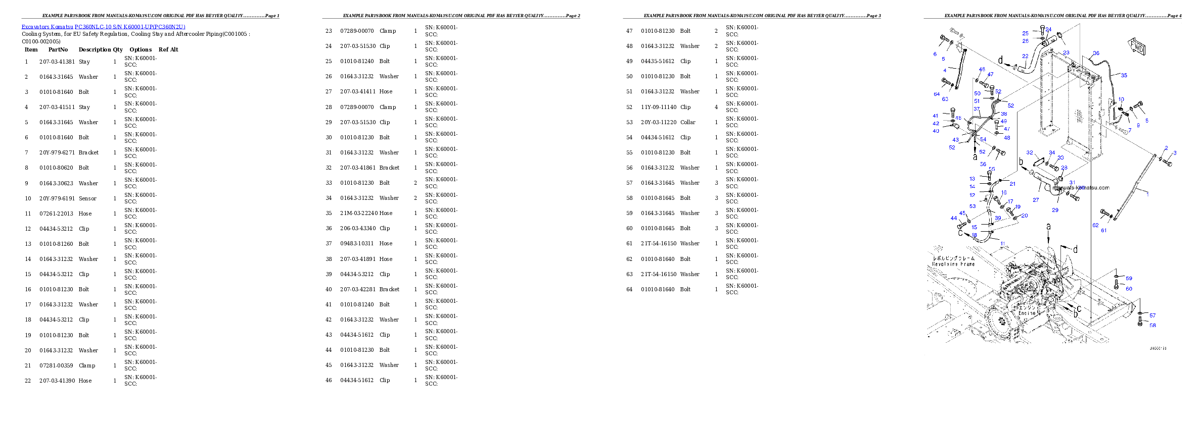 Protected: PC360NLC-10 S/N K60001-UP Partsbook