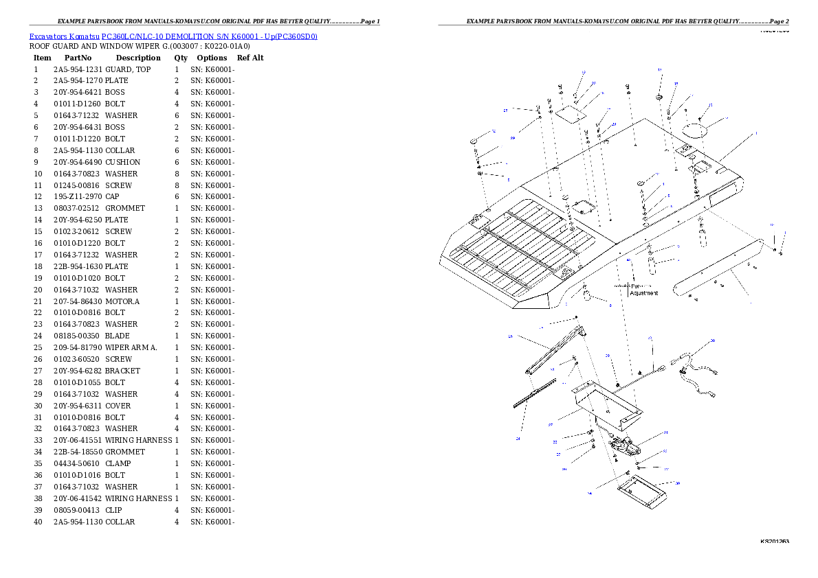 Protected: PC360LC/NLC-10 DEMOLITION S/N K60001 – Up Partsbook