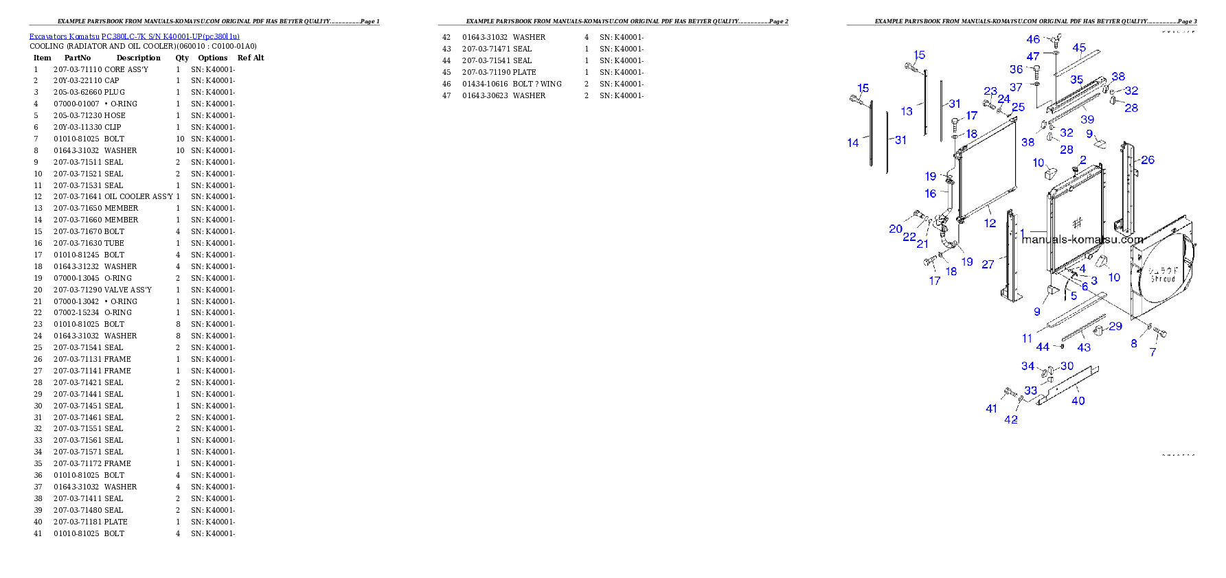 Protected: PC380LC-7K S/N K40001-UP Partsbook