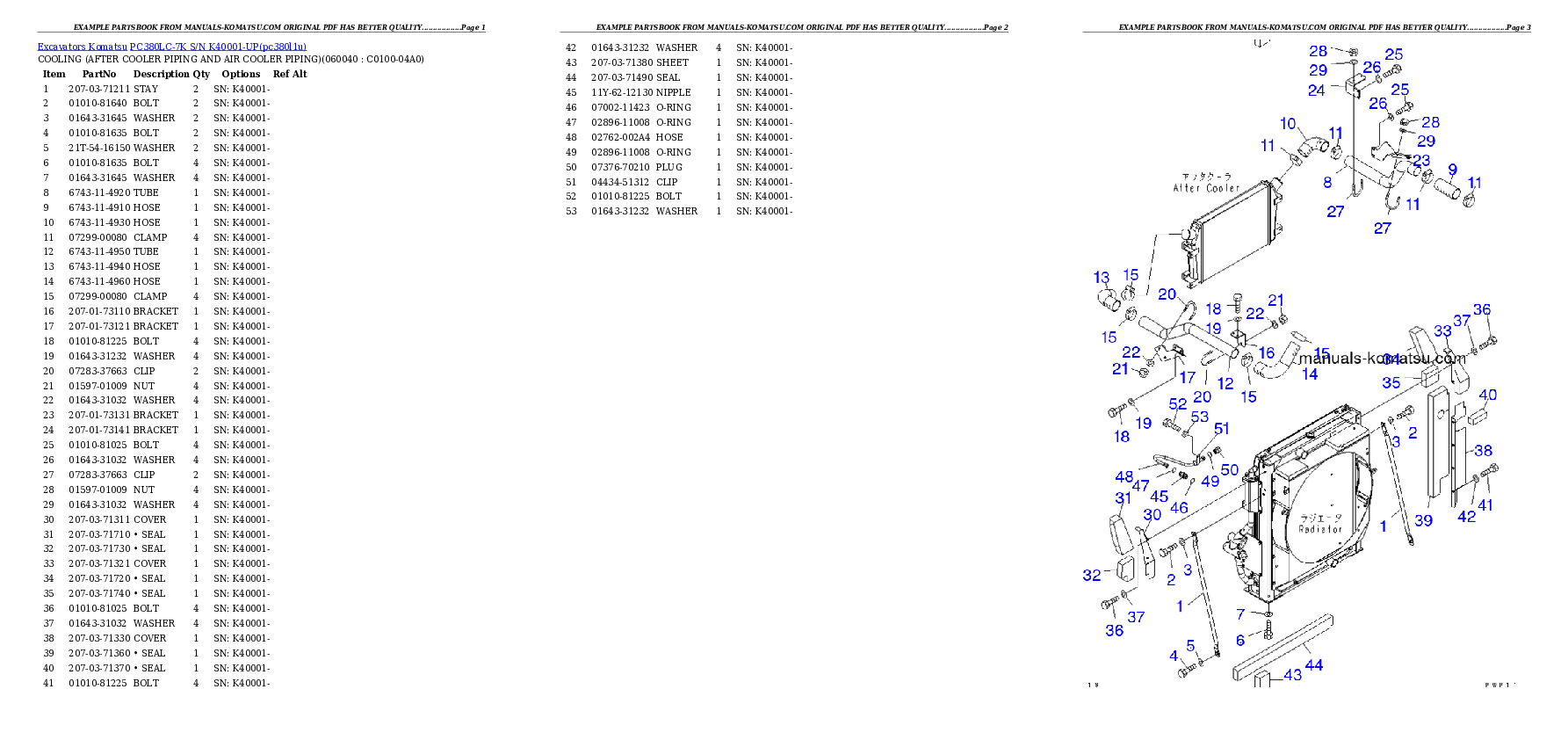 Protected: PC380LC-7K S/N K40001-UP Partsbook