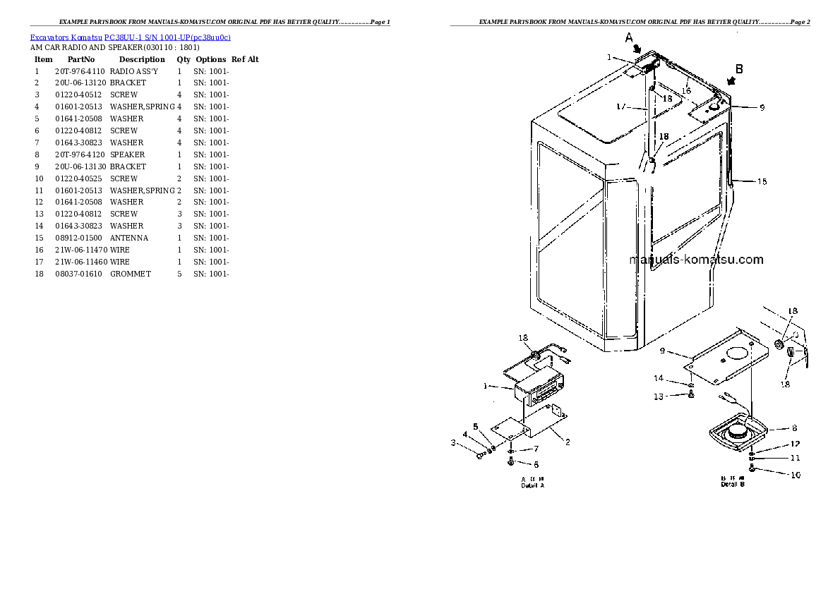 Protected: PC38UU-1 S/N 1001-UP Partsbook