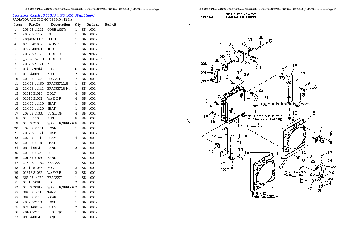 Protected: PC38UU-1 S/N 1001-UP Partsbook