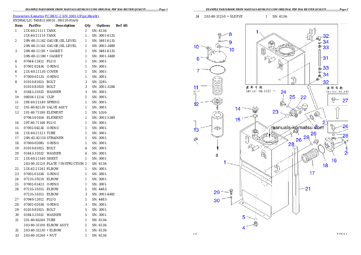 Protected: PC38UU-2 S/N 3001-UP Partsbook