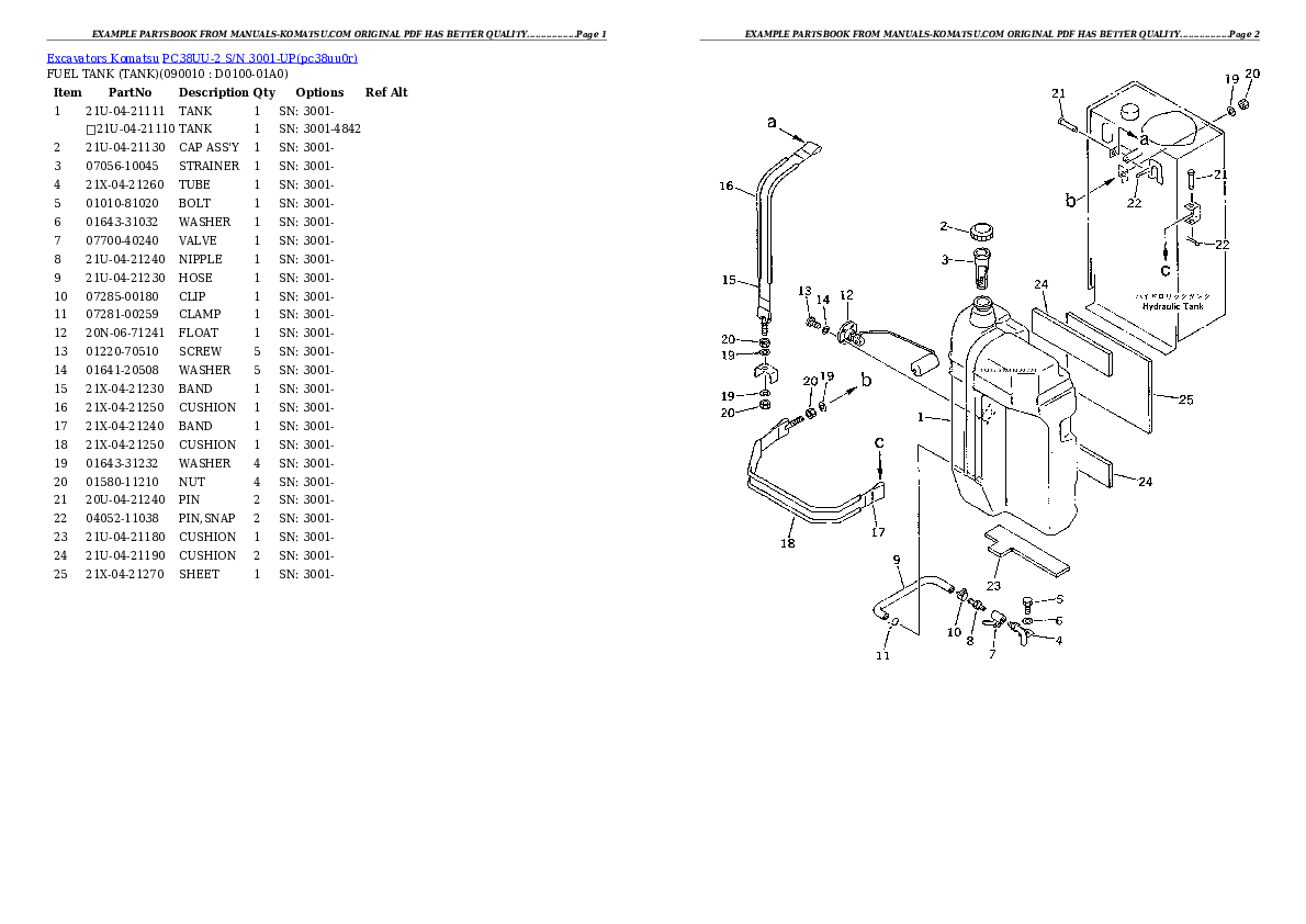 Protected: PC38UU-2 S/N 3001-UP Partsbook