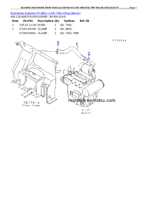Protected: PC38UU-3 S/N 7001-UP Partsbook