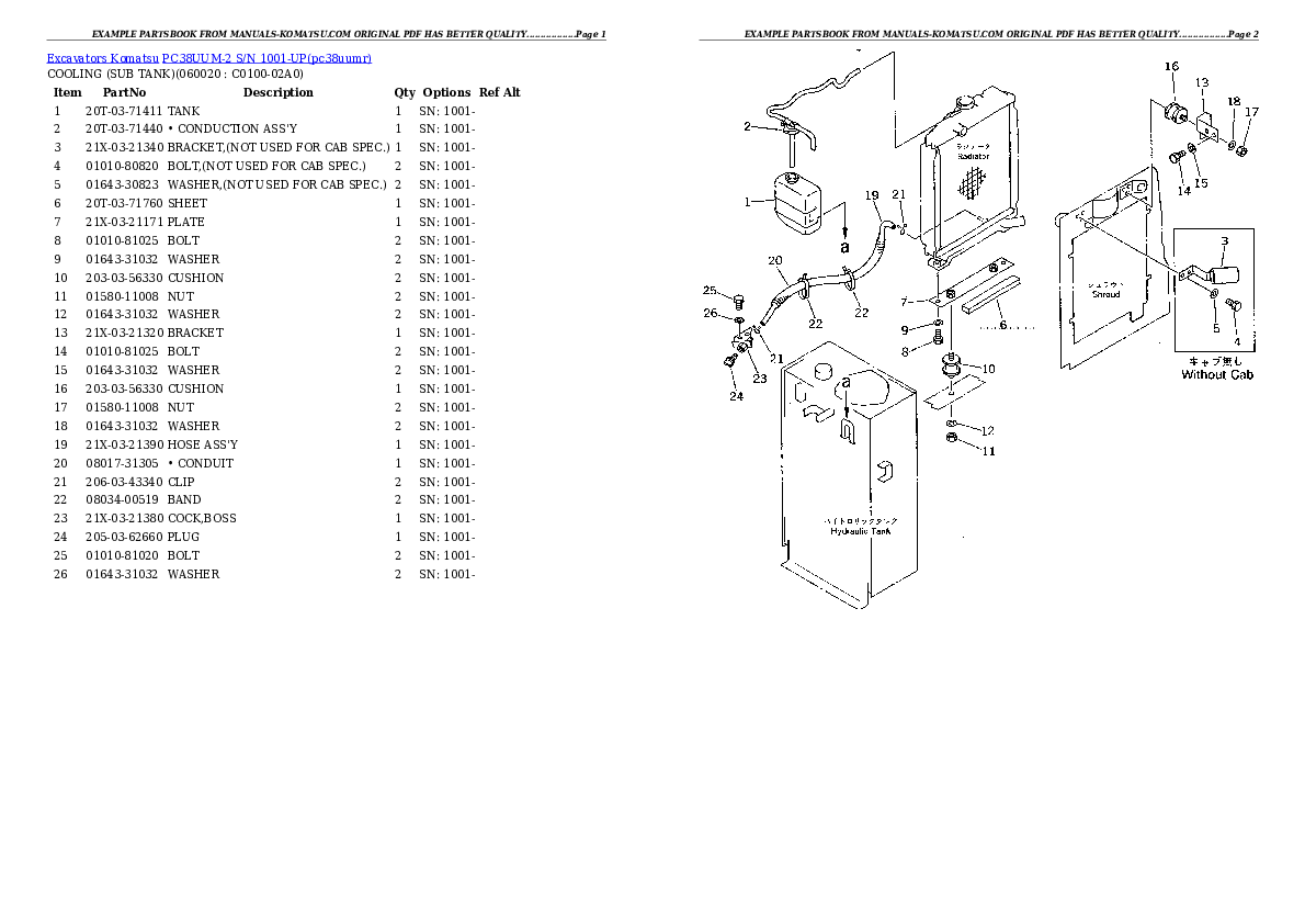 Protected: PC38UUM-2 S/N 1001-UP Partsbook