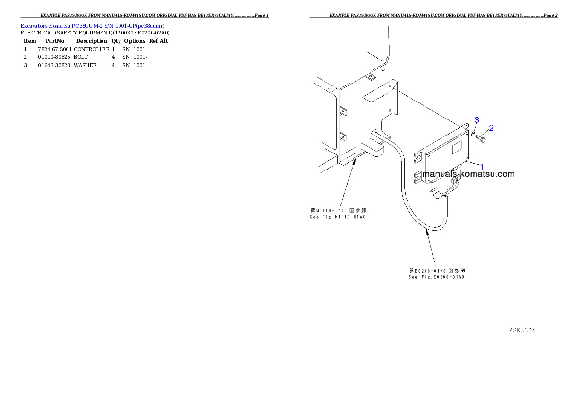 Protected: PC38UUM-2 S/N 1001-UP Partsbook