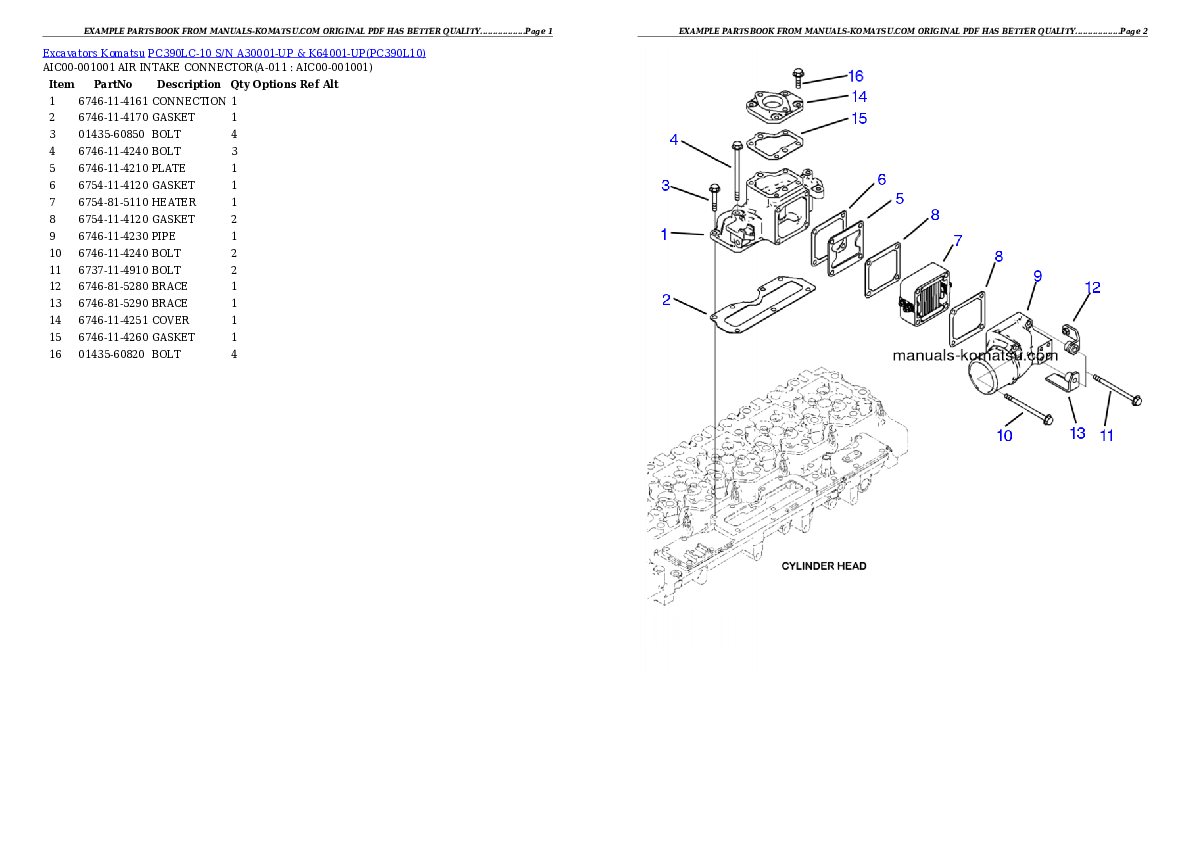 Protected: PC390LC-10 A30001 & UP Partsbook