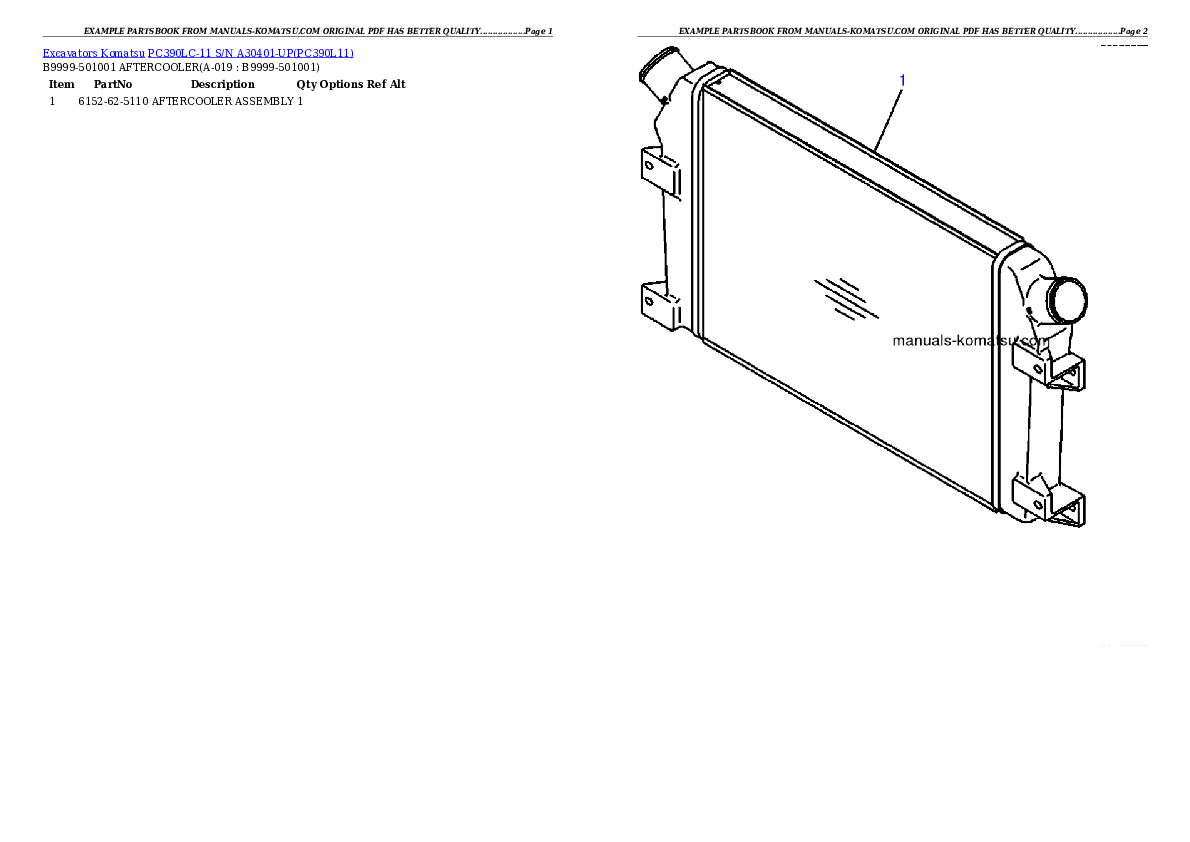 Protected: PC390LC-11 S/N A30401-UP Partsbook