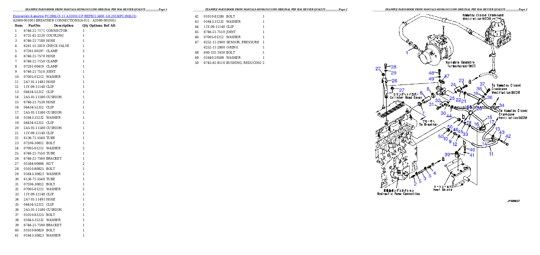 Protected: PC390LCI-11 A31001-UP BEPB113400 3.8.2018 Partsbook