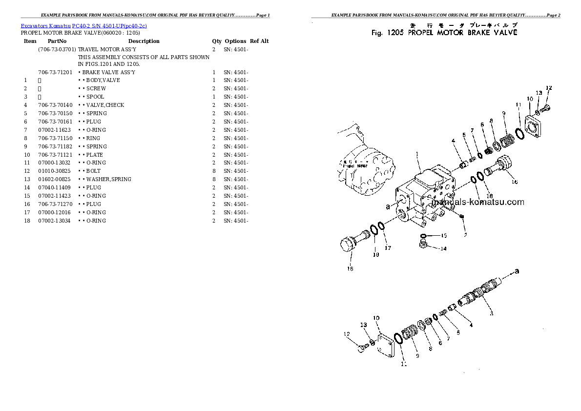 Protected: PC40-2 S/N 4501-UP Partsbook