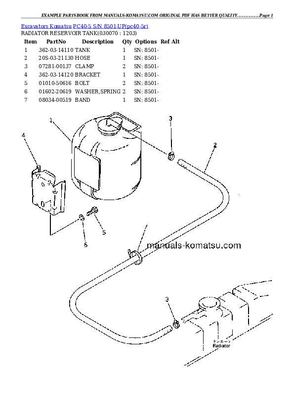 Protected: PC40-5 S/N 8501-UP Partsbook