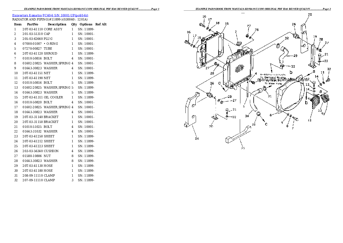 Protected: PC40-6 S/N 10001-UP Partsbook