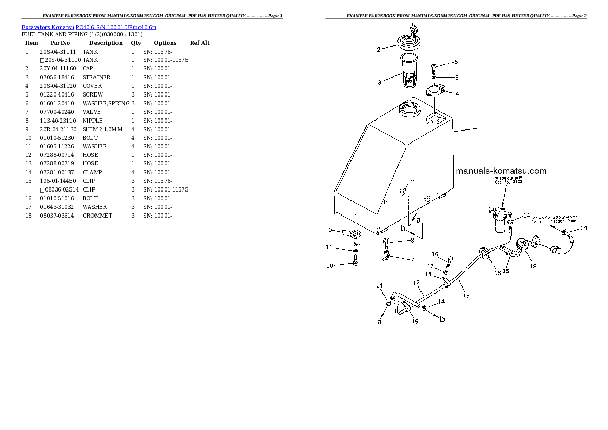 Protected: PC40-6 S/N 10001-UP Partsbook