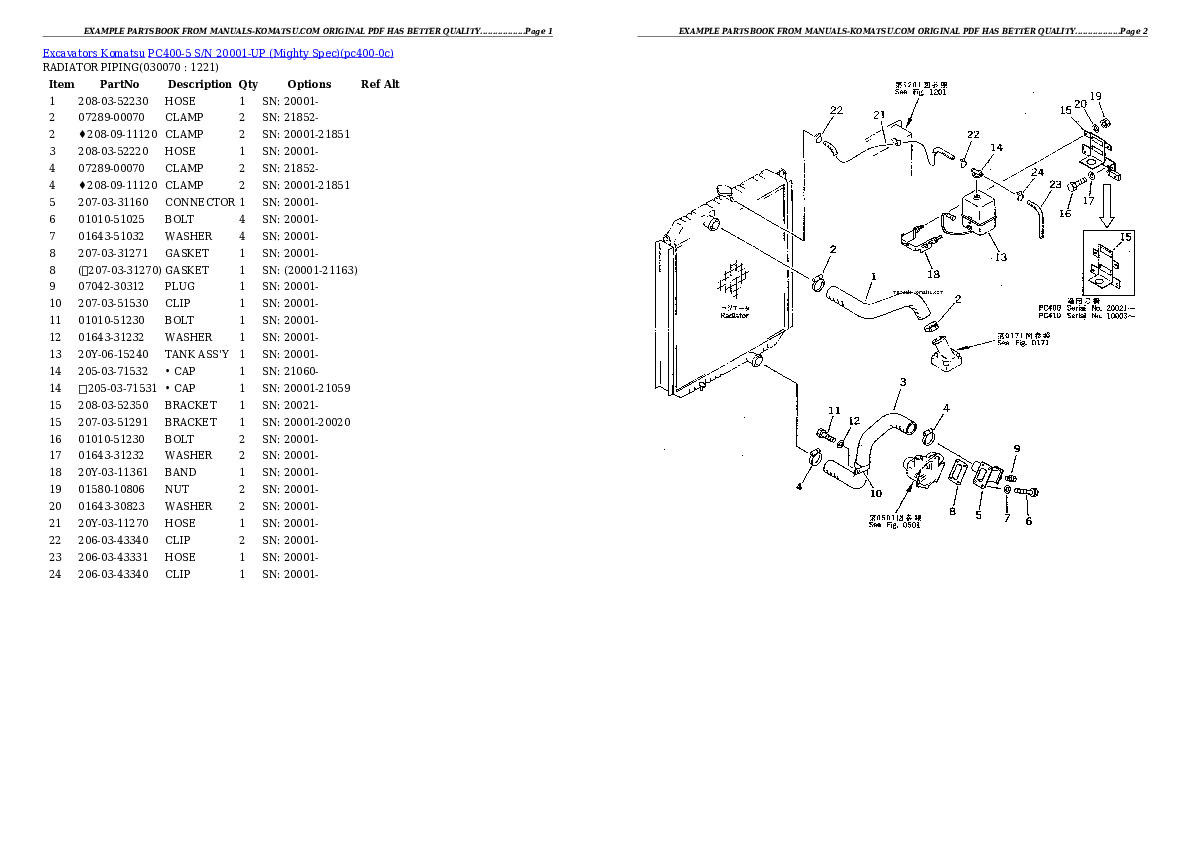 Protected: PC400-5 S/N 20001-UP (Mighty Spec) Partsbook