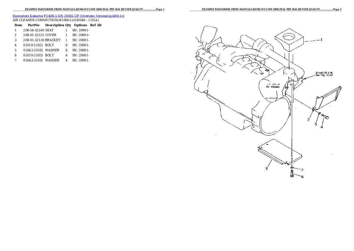Protected: PC400-5 S/N 20001-UP (Overseas Version) Partsbook