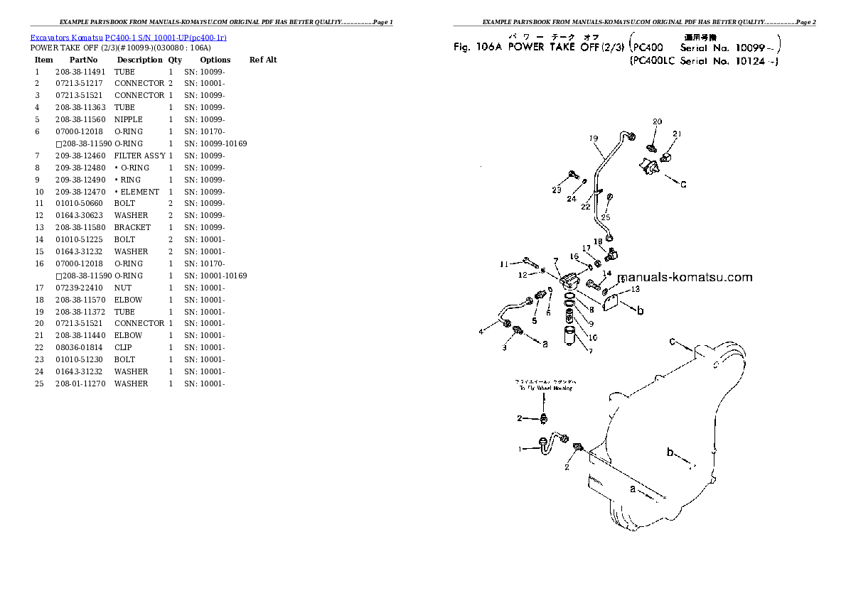 Protected: PC400-1 S/N 10001-UP Partsbook