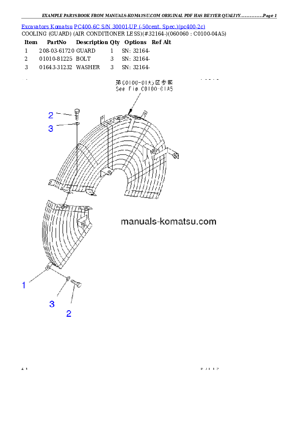 Protected: PC400-6C S/N 30001-UP (-50cent. Spec.) Partsbook