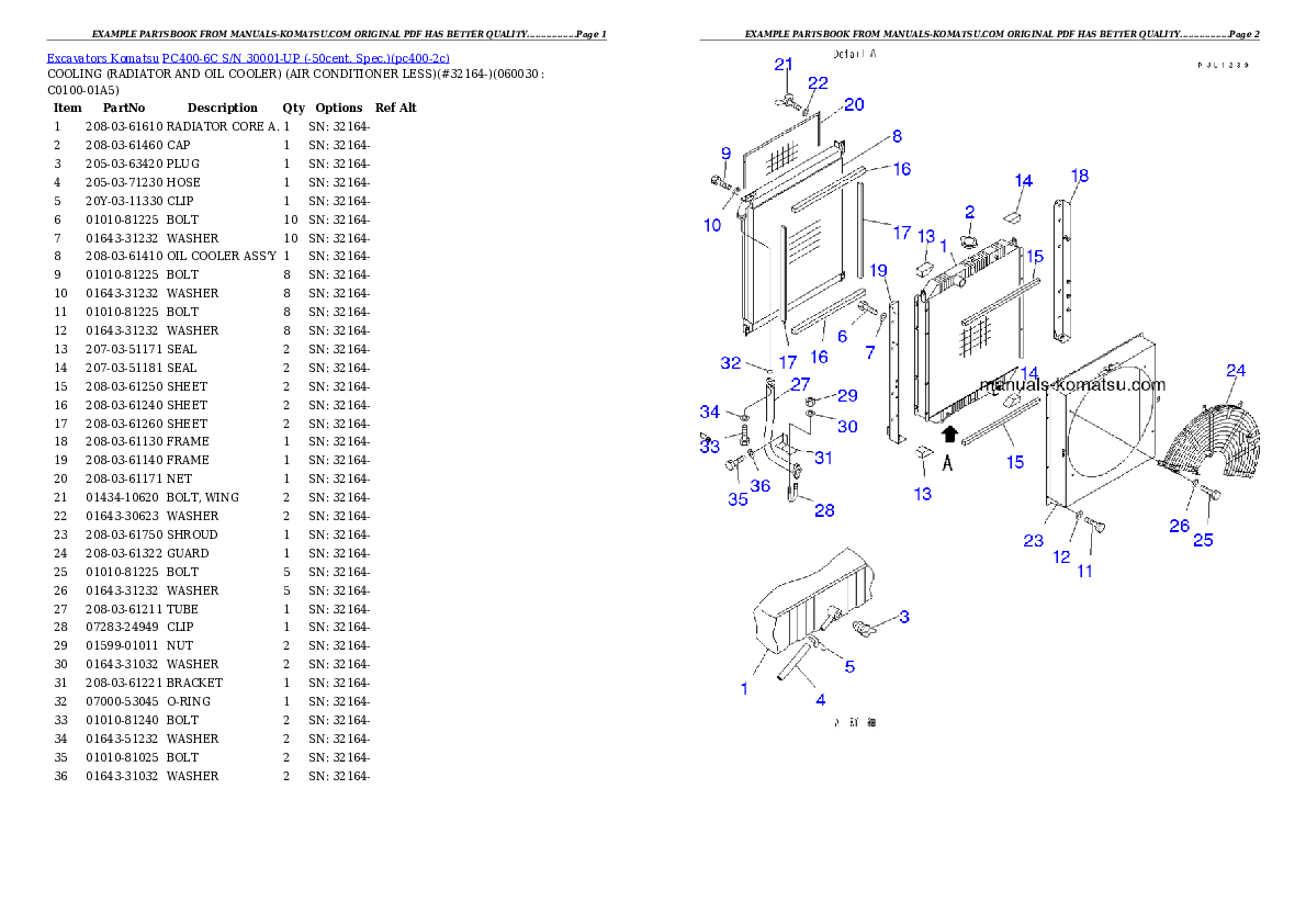 Protected: PC400-6C S/N 30001-UP (-50cent. Spec.) Partsbook