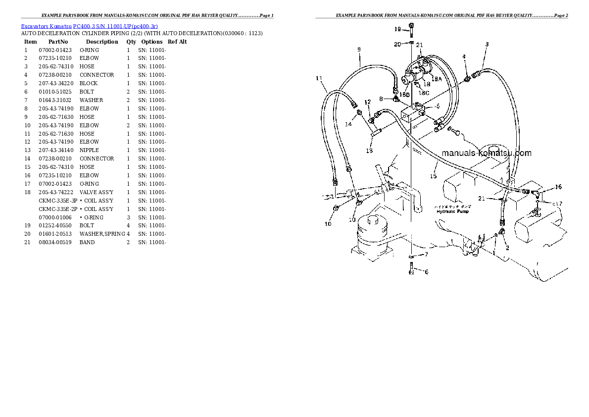 Protected: PC400-3 S/N 11001-UP Partsbook