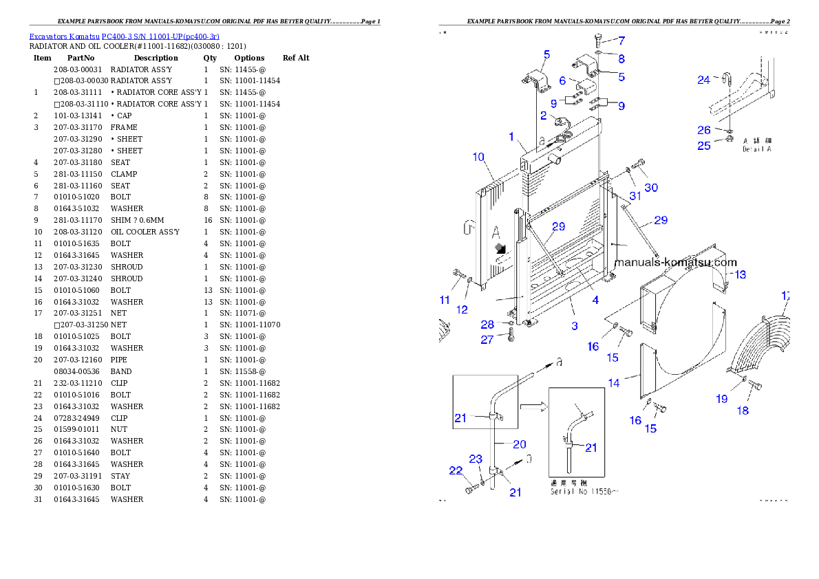 Protected: PC400-3 S/N 11001-UP Partsbook