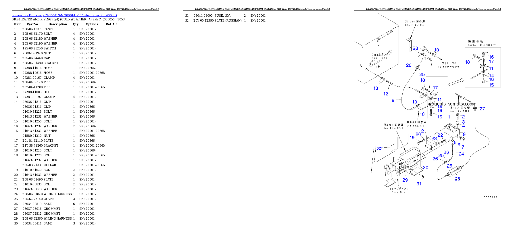 Protected: PC400-5C S/N 20001-UP (Custom Spec.) Partsbook