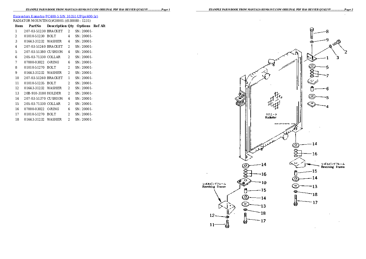 Protected: PC400-5 S/N 10351-UP Partsbook