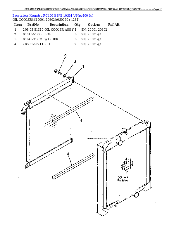 Protected: PC400-5 S/N 10351-UP Partsbook