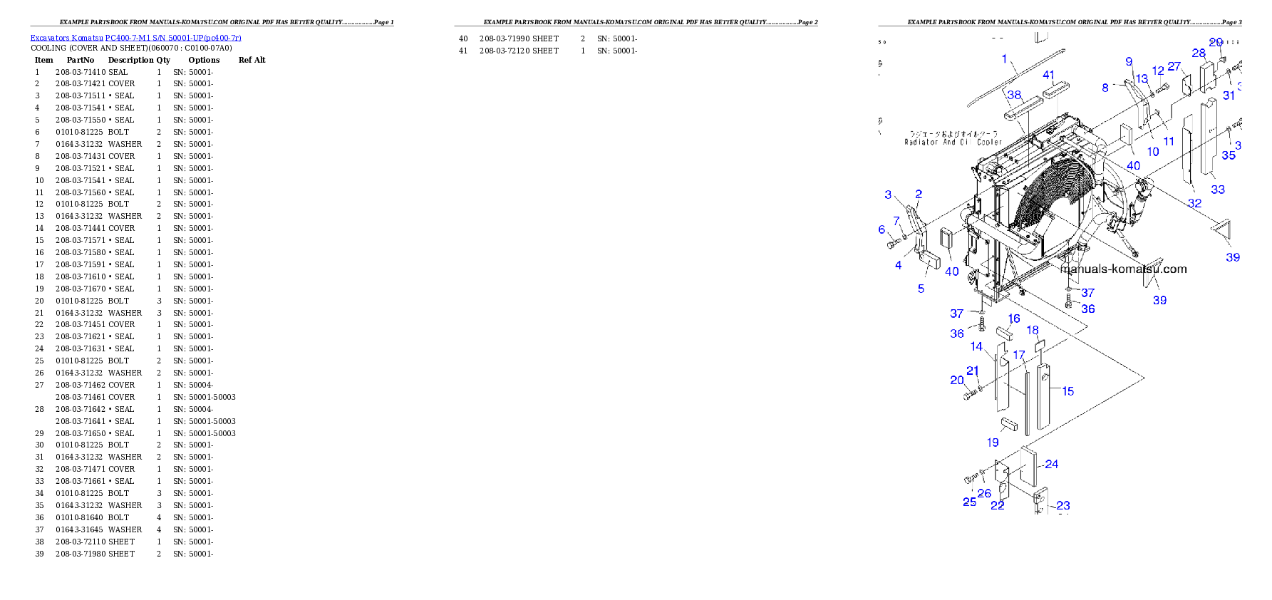 Protected: PC400-7-M1 S/N 50001-UP Partsbook