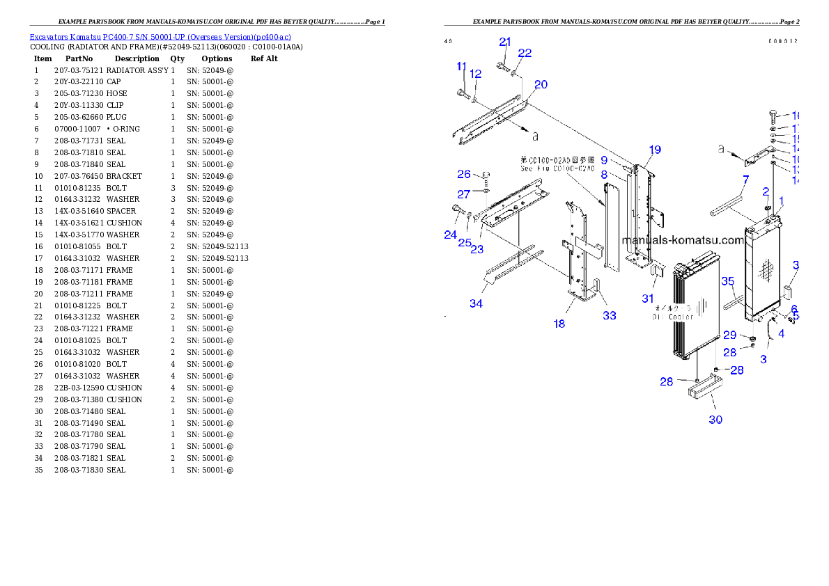 Protected: PC400-7 S/N 50001-UP (Overseas Version) Partsbook