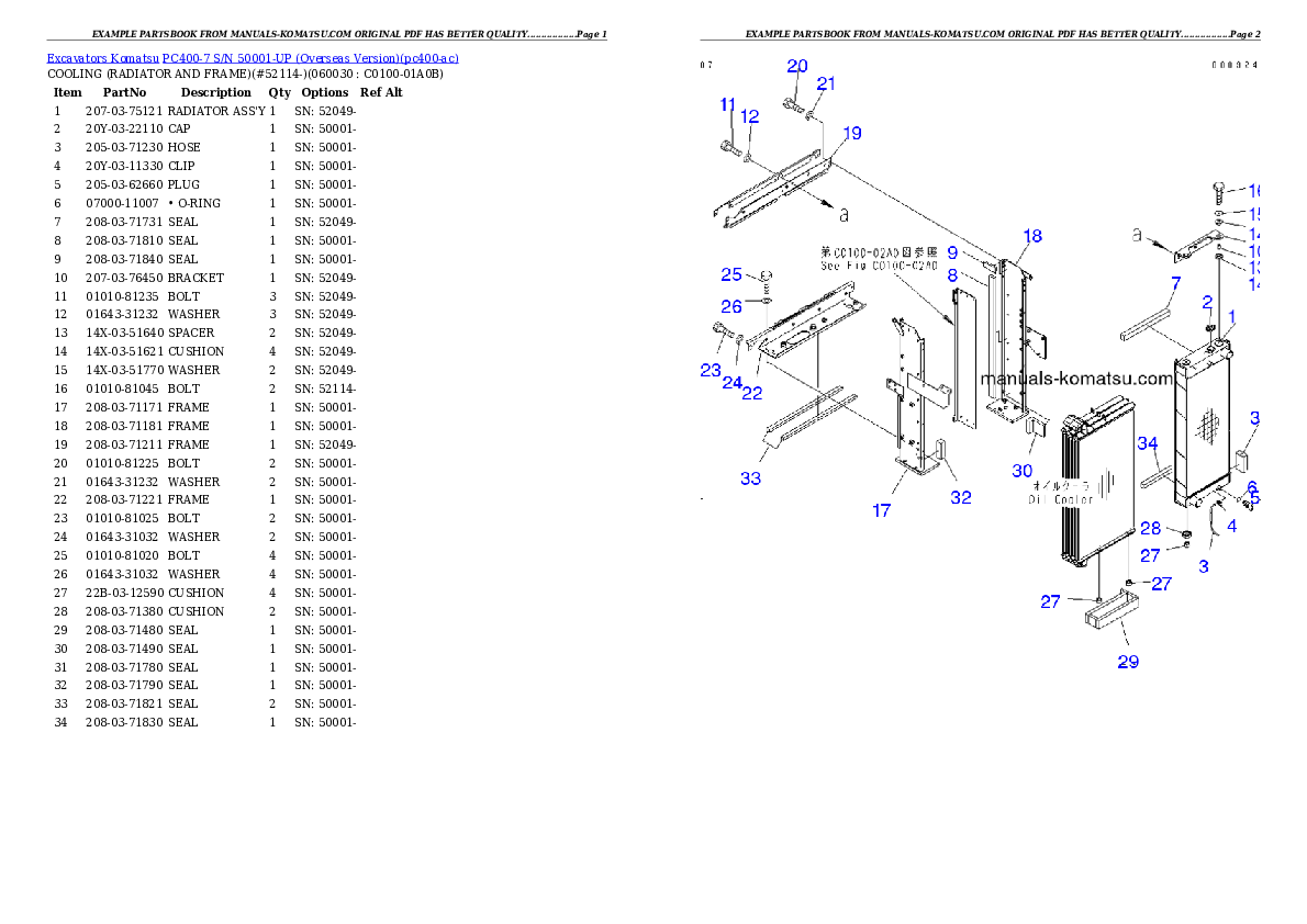 Protected: PC400-7 S/N 50001-UP (Overseas Version) Partsbook
