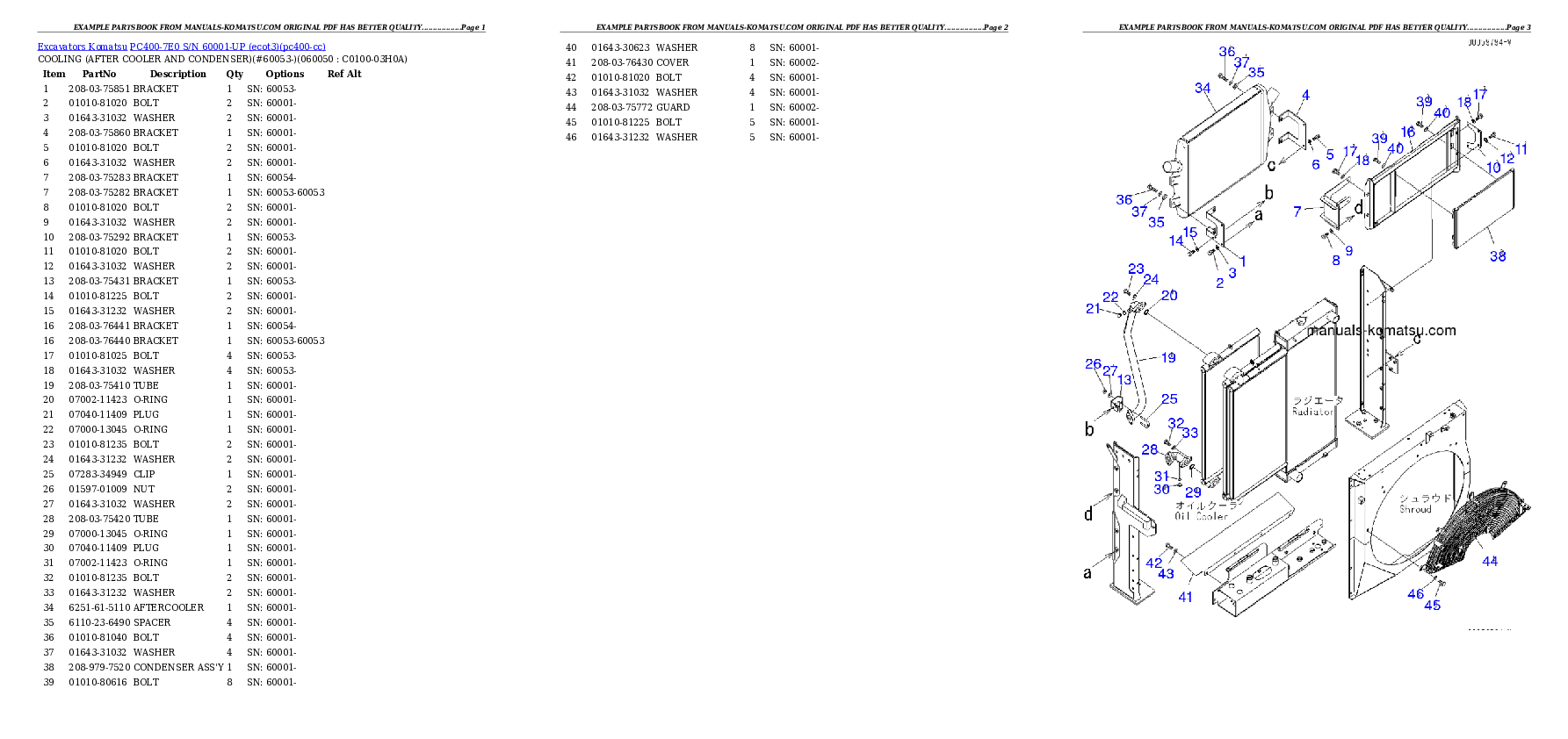 Protected: PC400-7E0 S/N 60001-UP (ecot3) Partsbook