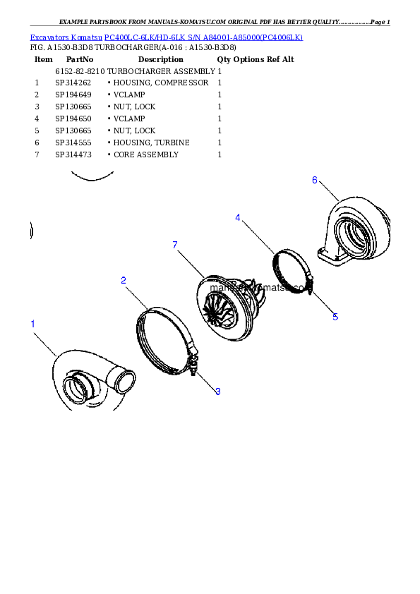 Protected: PC400LC-6LK/HD-6LK S/N A84001-A85000 Partsbook