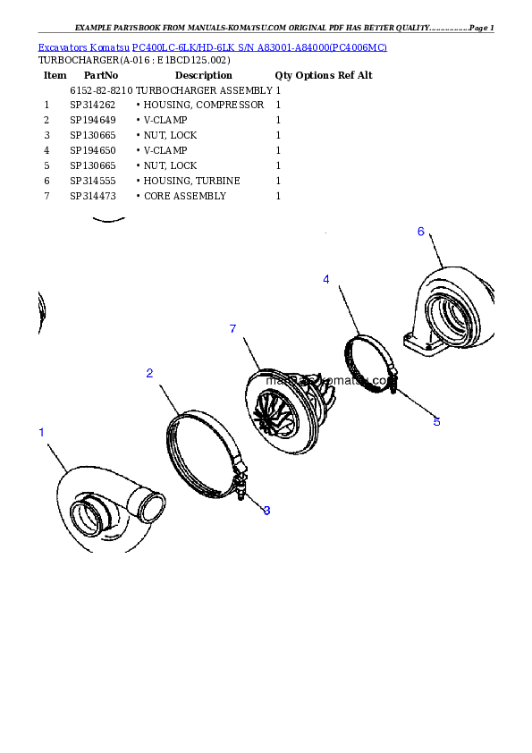 Protected: PC400LC-6LK/HD-6LK S/N A83001-A84000 Partsbook
