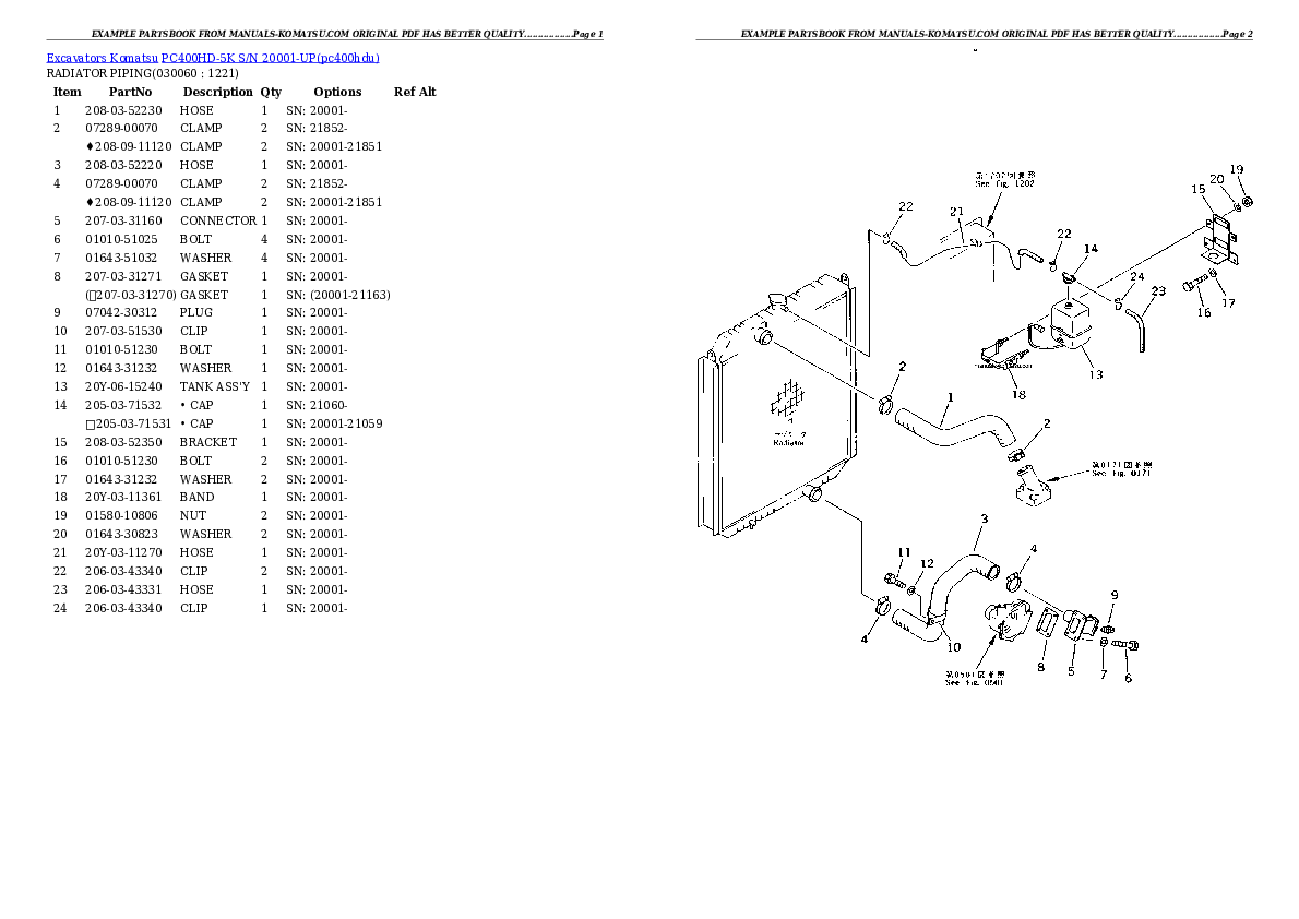 Protected: PC400HD-5K S/N 20001-UP Partsbook