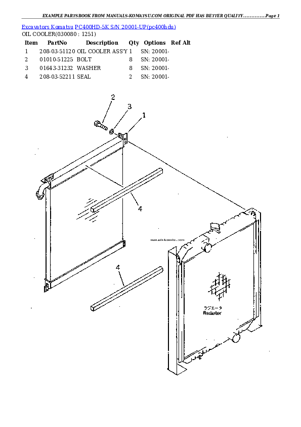 Protected: PC400HD-5K S/N 20001-UP Partsbook