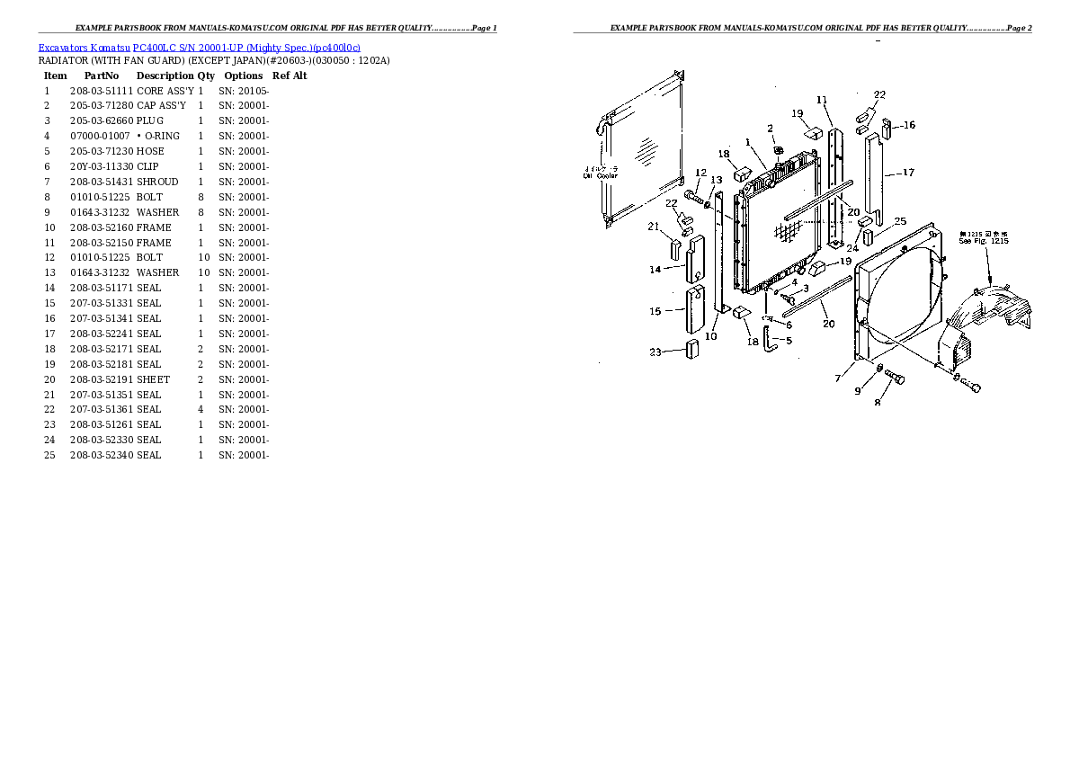 Protected: PC400LC S/N 20001-UP (Mighty Spec.) Partsbook