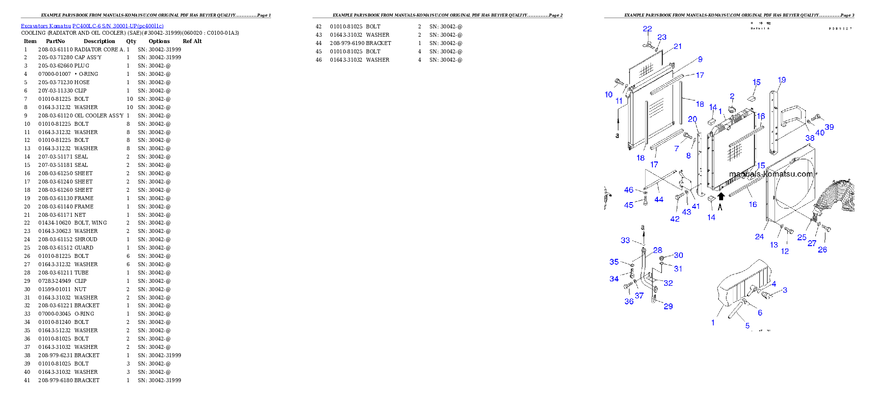 Protected: PC400LC-6 S/N 30001-UP Partsbook