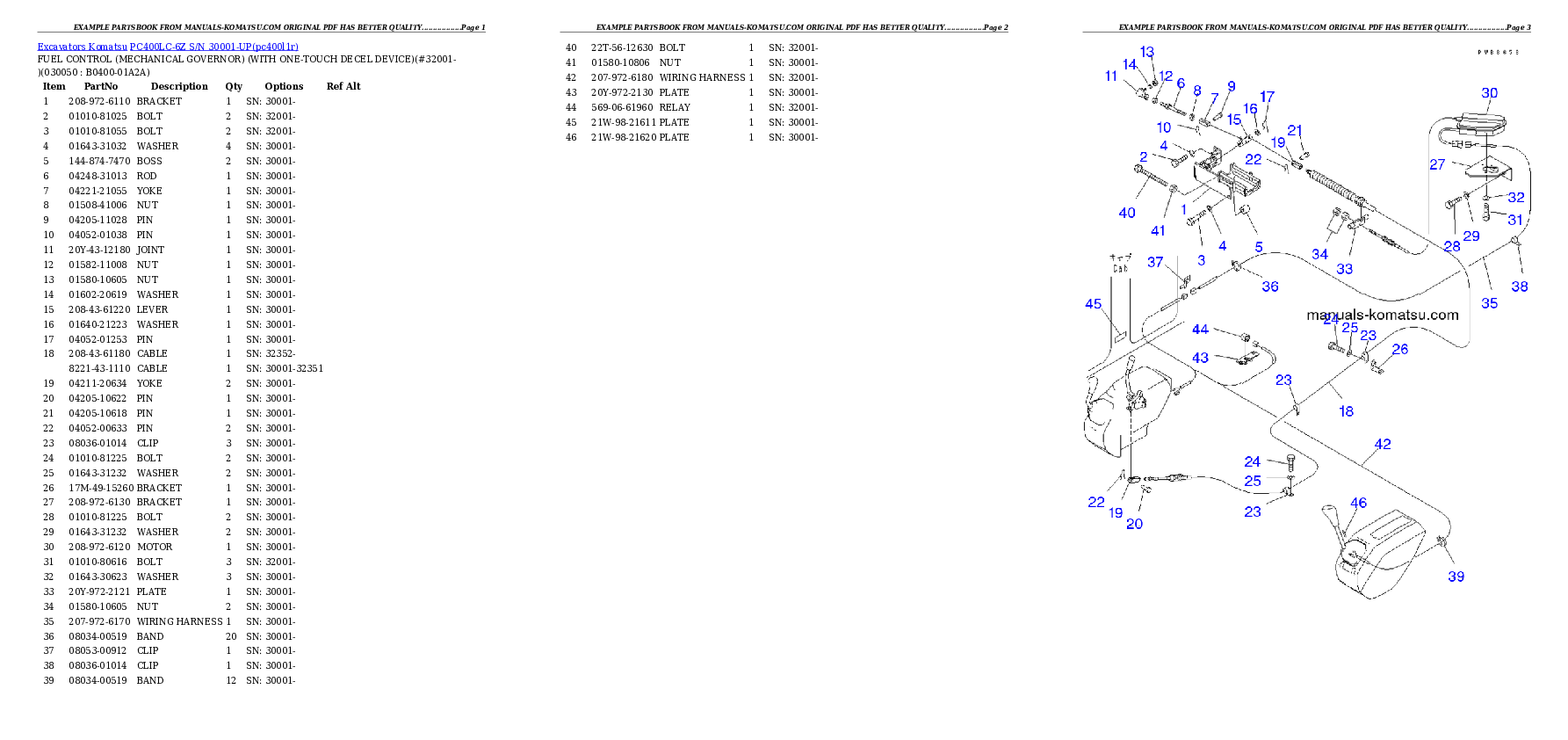 Protected: PC400LC-6Z S/N 30001-UP (Offset Spec.) Partsbook