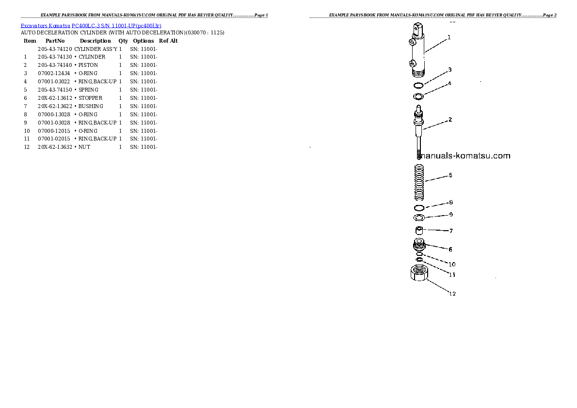 Protected: PC400LC-3 S/N 11001-UP Partsbook
