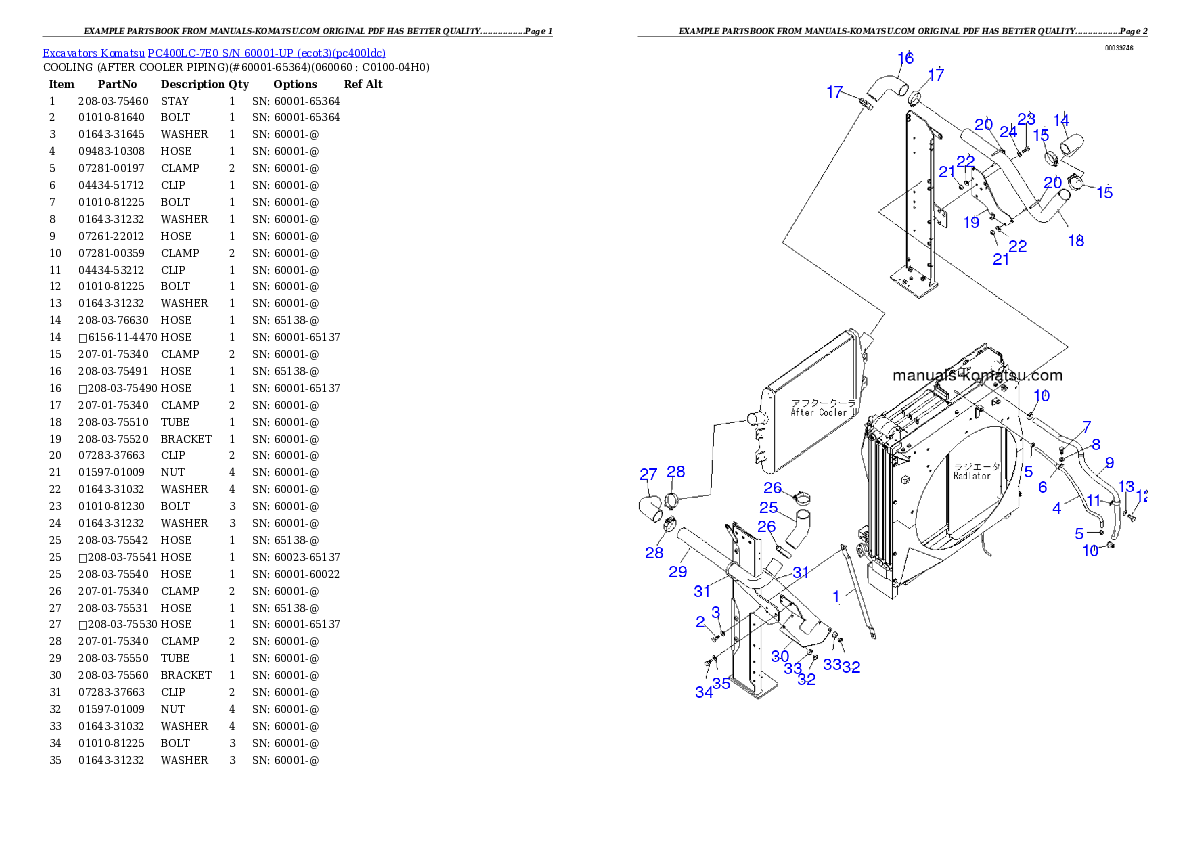 Protected: PC400LC-7E0 S/N 60001-UP (ecot3) Partsbook