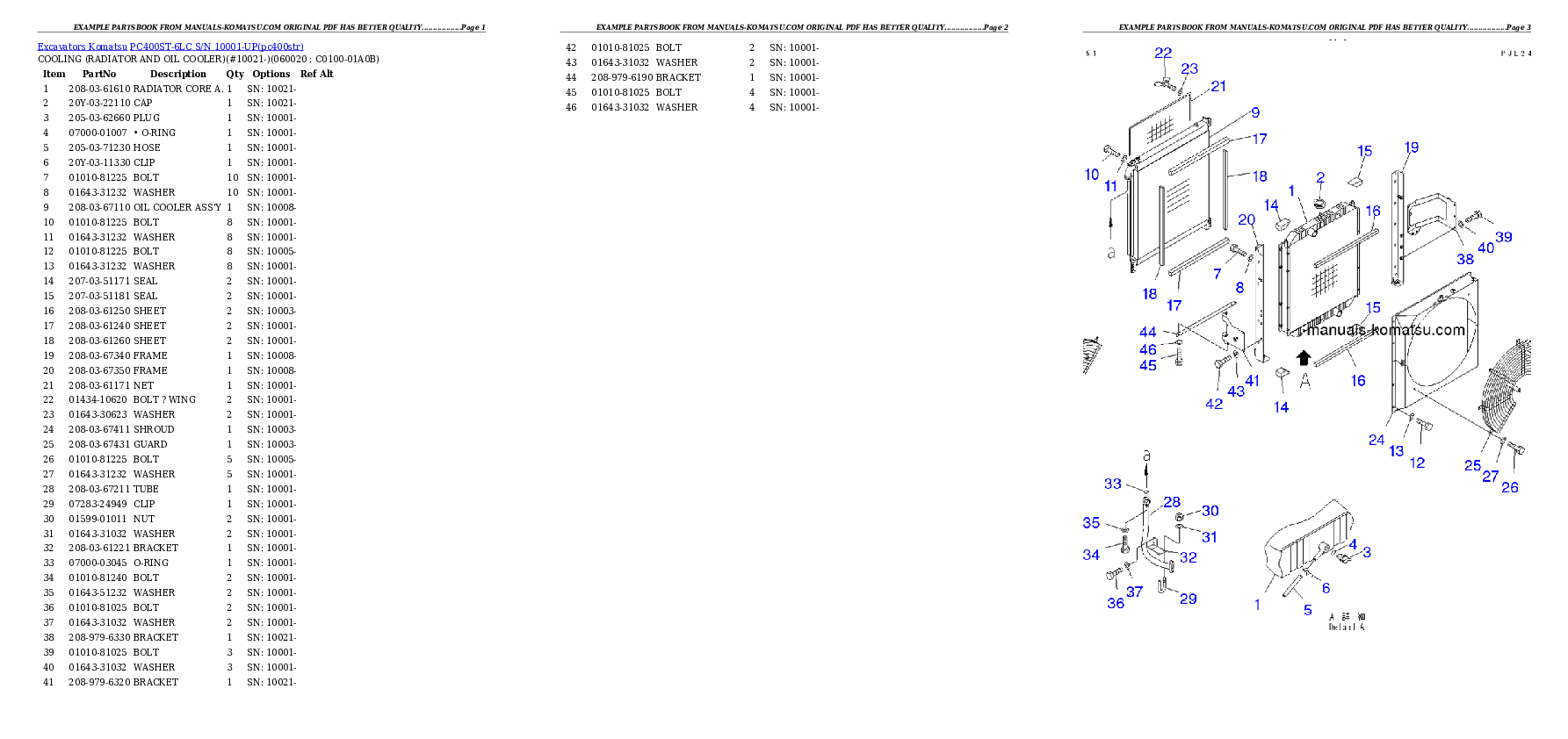 Protected: PC400ST-6LC S/N 10001-UP Partsbook