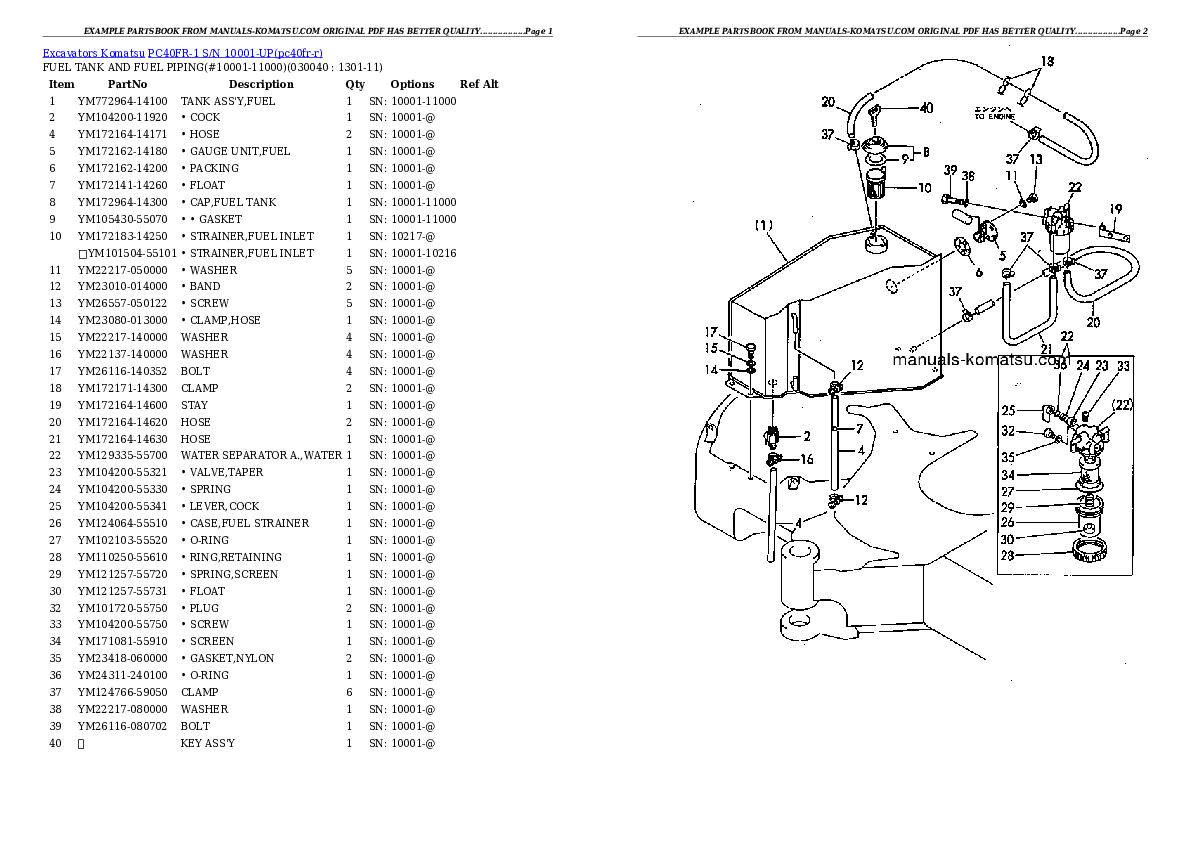 Protected: PC40FR-1 S/N 10001-UP Partsbook